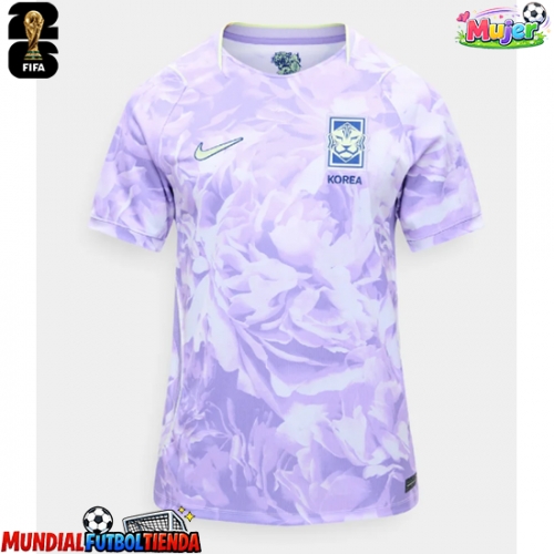 Camiseta República de Corea Segunda Equipación Replica Mundial 2026 para mujer mangas cortas